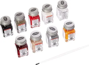 Testors 9120 Auto Detail Enamel Paint Set.25 oz bottles