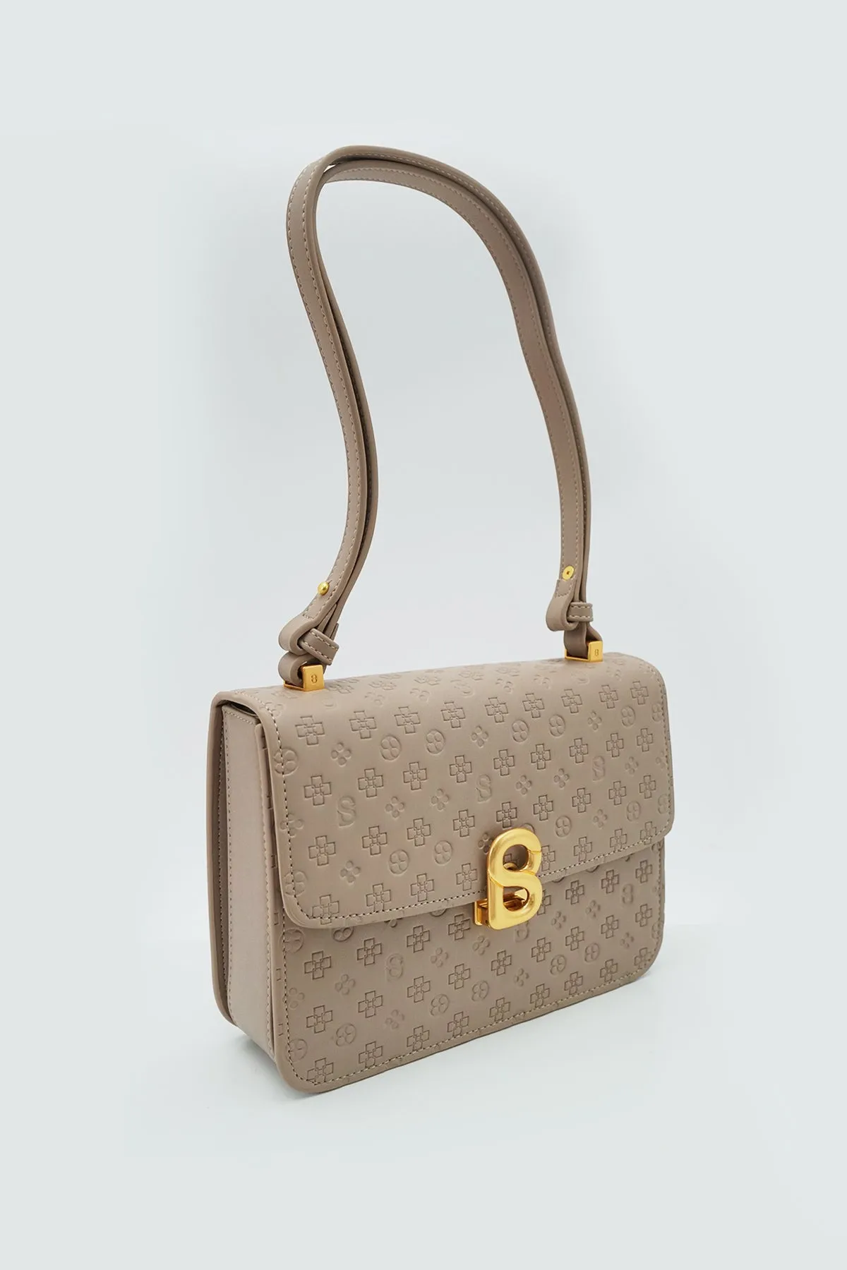 The Audrey Monogram Bag Medium - Taupe