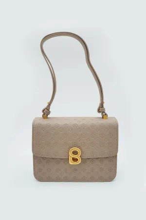 The Audrey Monogram Bag Medium - Taupe
