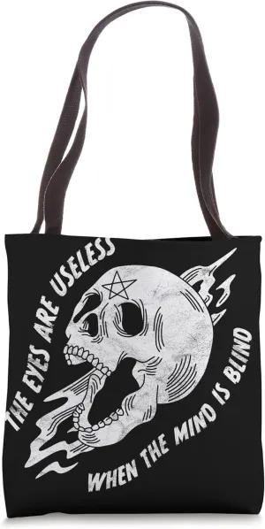 The Eyes Are Useless Occult Goth Baphomet Edgy Tote Bag