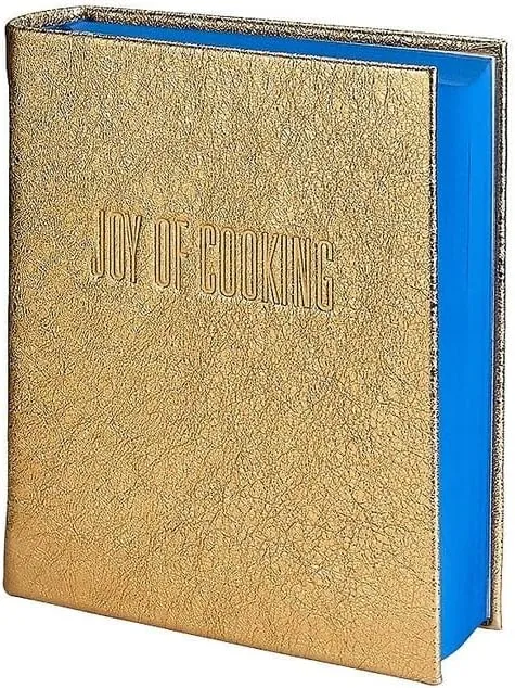 The Joy of Cooking in Luxe Full-Grain Metallic Gold Leather by Graphic Image -