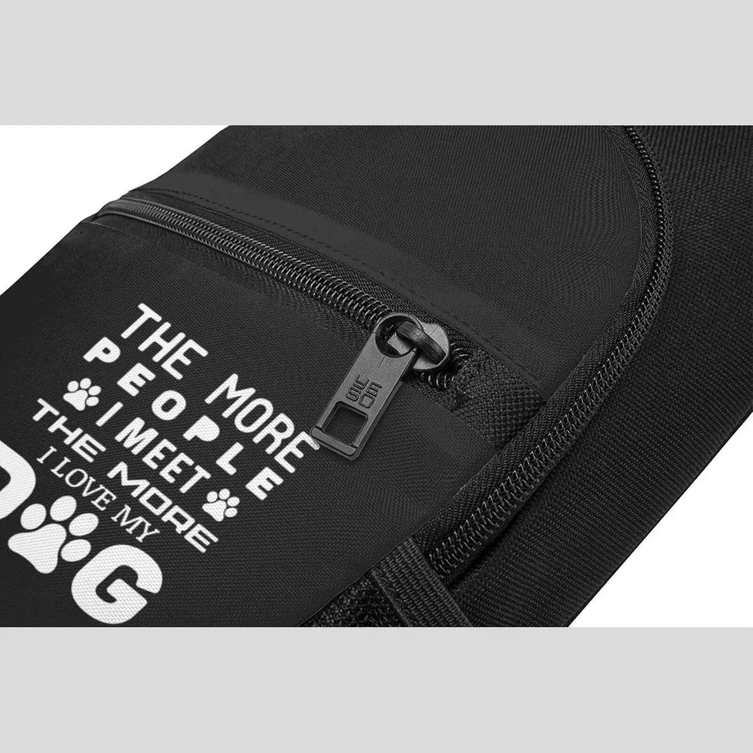 The More People I Meet, The More I Love My Dog Chest Pack Leisure Shoulder Crossbody Chest Bag