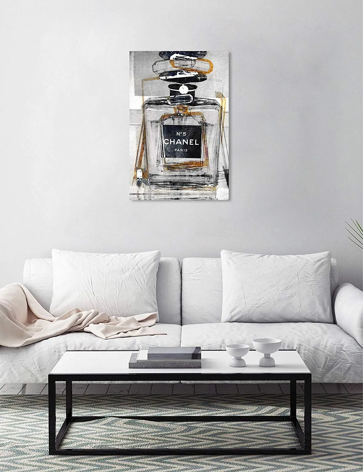 The Oliver Gal Artist Co. Infinite Glam Gold | Contemporary Premium Canvas Print The Fashion Wall Art Decor Collection, 20 in x 30 in, Silver