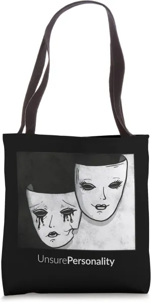 Theater Mask Drama Comedy And Tragedy Unsure Personality Tote Bag