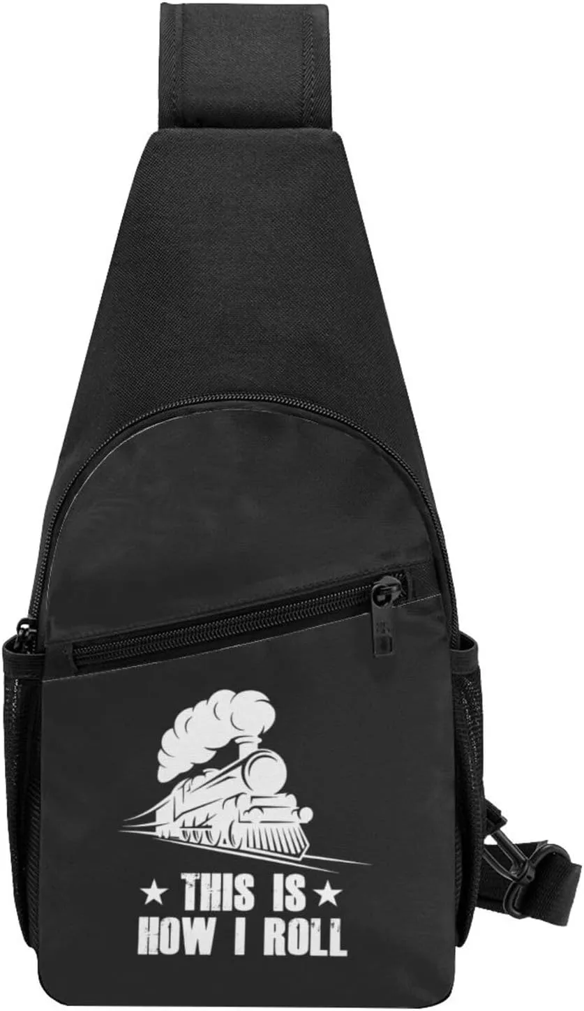 This is How I Roll Train Chest Pack Leisure Shoulder Crossbody Chest Bag