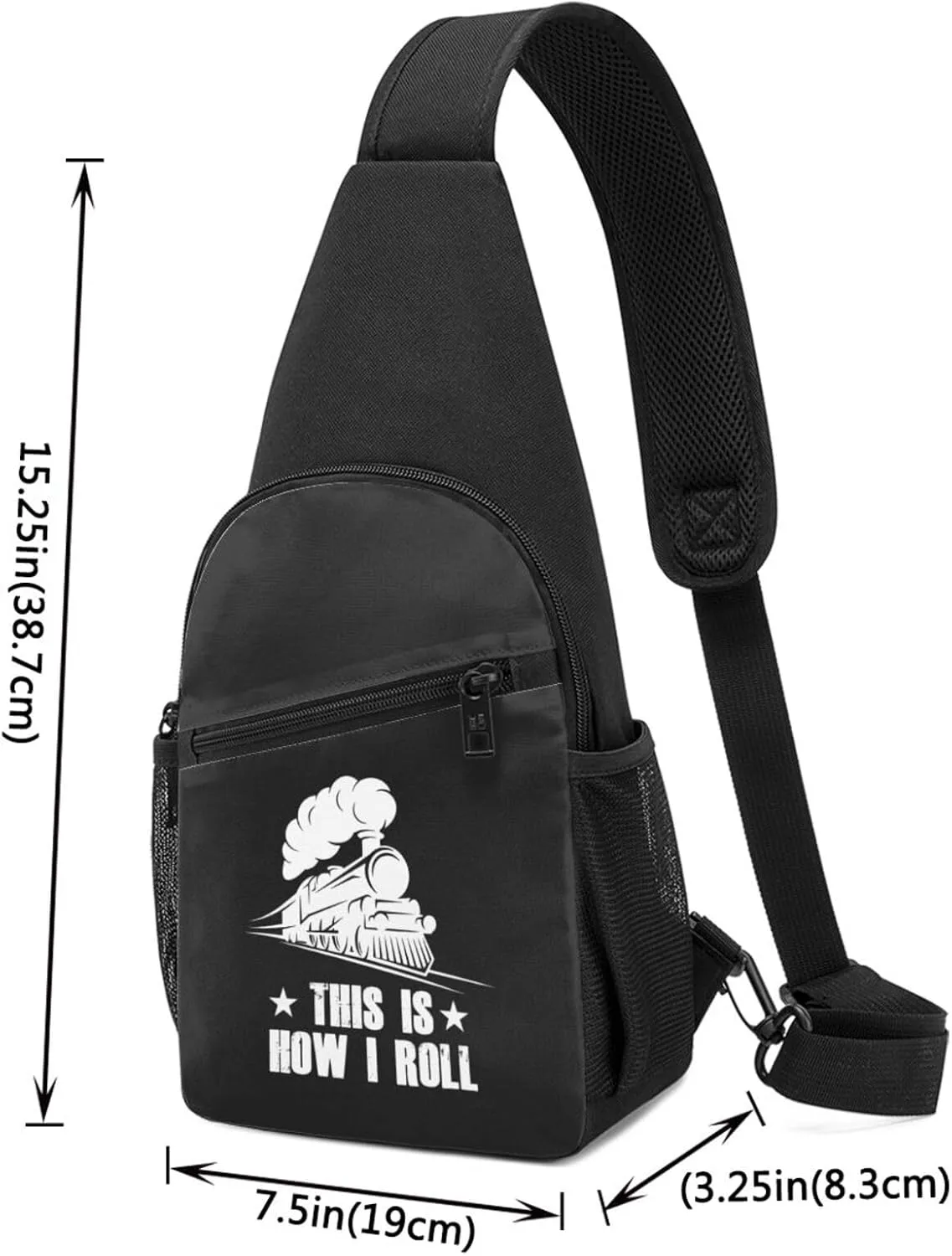 This is How I Roll Train Chest Pack Leisure Shoulder Crossbody Chest Bag