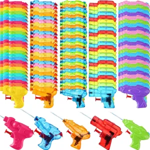 Threan 200 Pcs Water Gun Bulk Mini Water Gun Toy Assorted Squirt Shooter Gun Water Pistol for Adults Teens Summer Swimming Pool Beach Water Party Favor Outdoor Game Bath Birthday