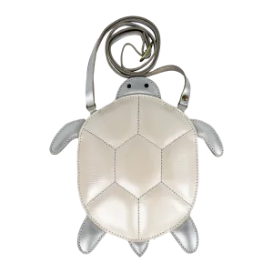 Thysa Purse | Shimmer Turtle | Silver Grey Metallic Leather