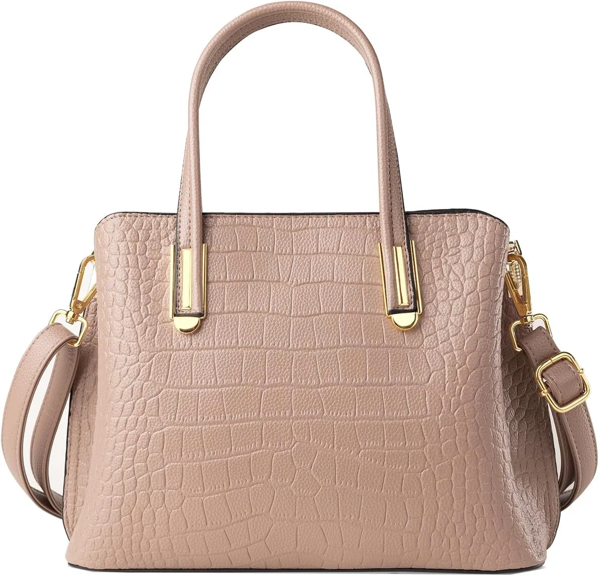 Top Handle Tote Bag Crocodile Genuine Leather Handbags for Women Cross Body Bags Ladies Black Shoulder Satchel Purse