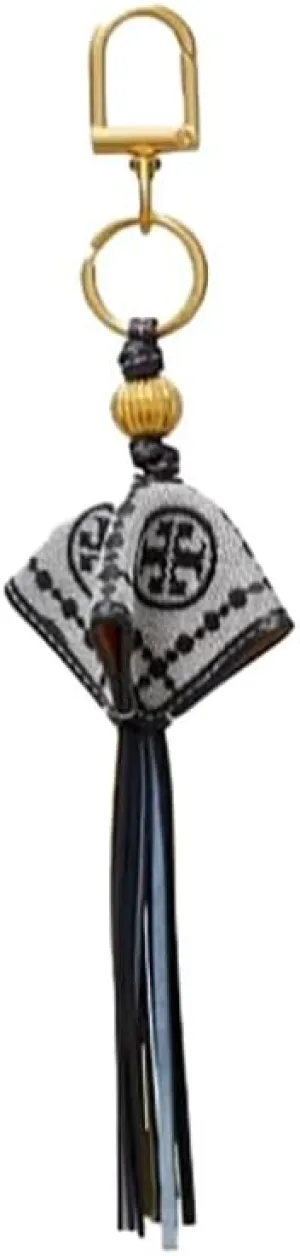 Tory Burch Women's T Monogram Jacquard Key Fob Bag Charm