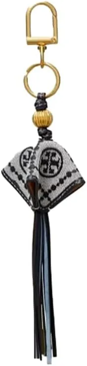 Tory Burch Women's T Monogram Jacquard Key Fob Bag Charm