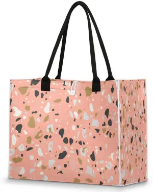 Tote Bag for Women Marble Texture Modern Large Beach Bag Reusable Grocery Bags Tote Bag for Work Shopping Travel Beach