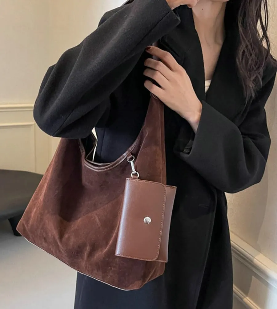 Tote Bag for Women Suede Shoulder Bags Satchel and Purse Bag Soft Stylish Handbag Dating Work Shopping