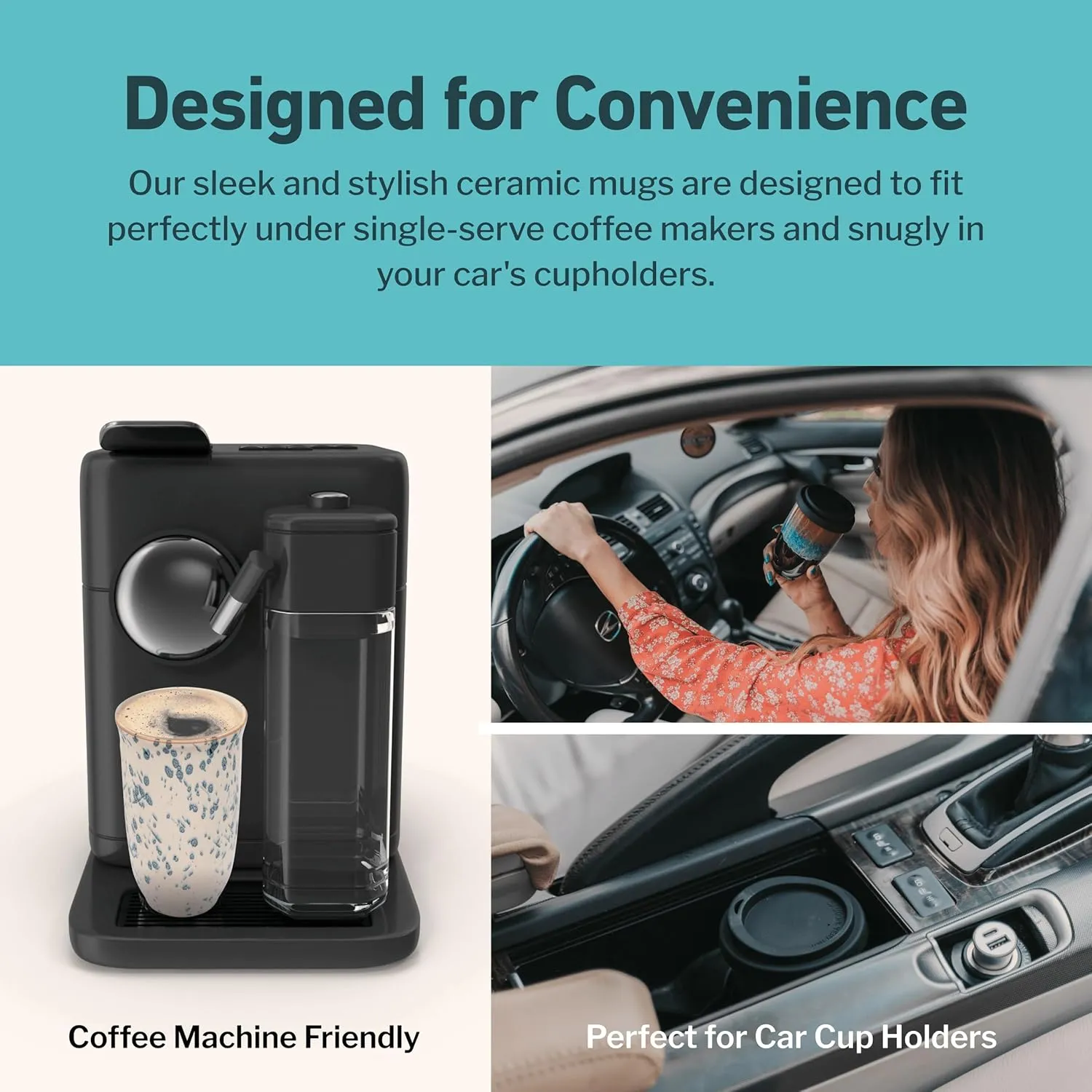 Travel Coffee Mug– Travel Coffee Tumbler – On the Go Coffee Mug – Microwave & Dishwasher Safe Green Coffee Tumbler - Gifts For Women Men Him Her – 16oz – Orchid