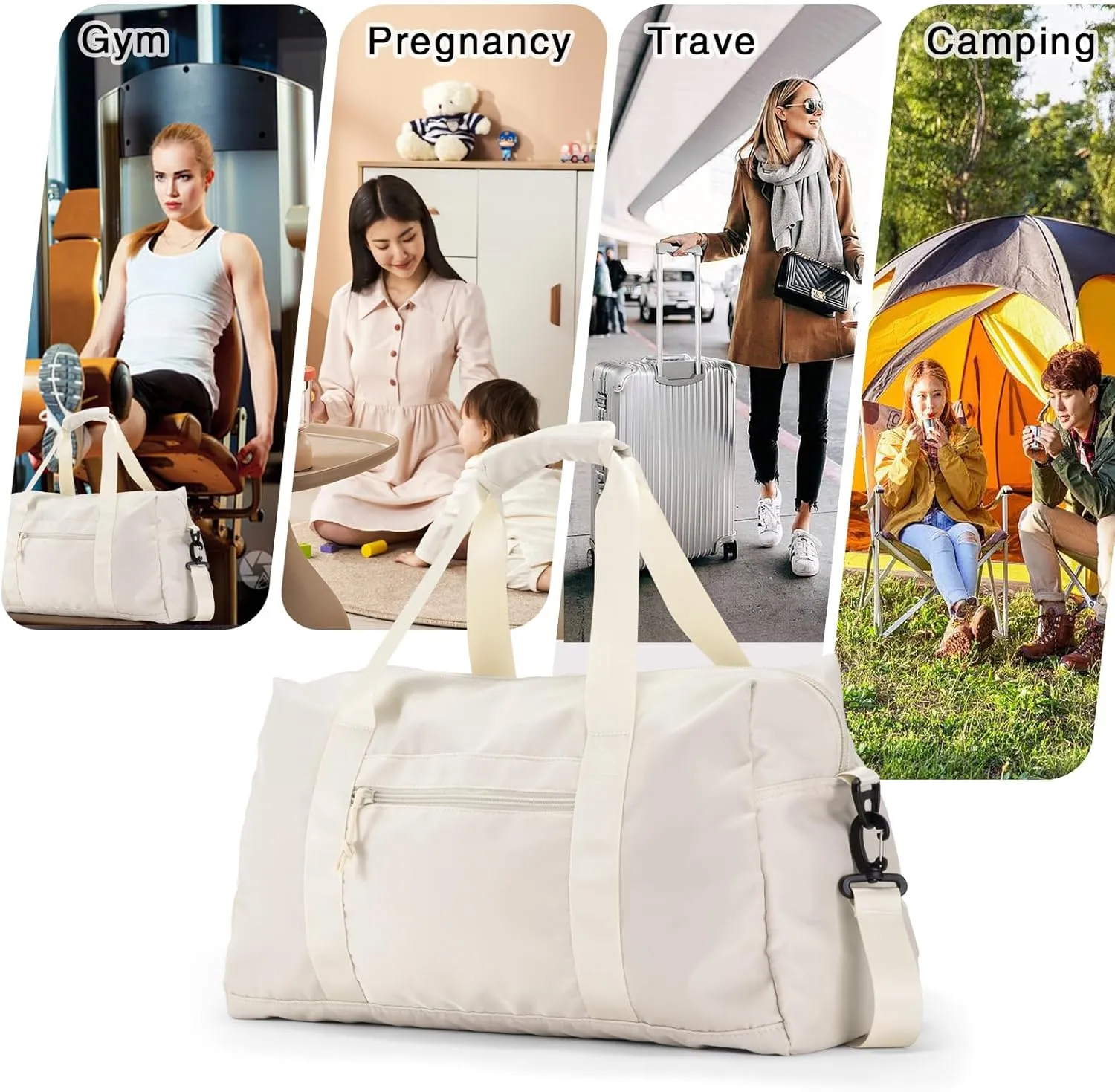 Travel Duffle Bag,Sport Gym Bag for Men And Women with Wet Pocket,Weekender Bag Carry On Tote Bags for Airplane