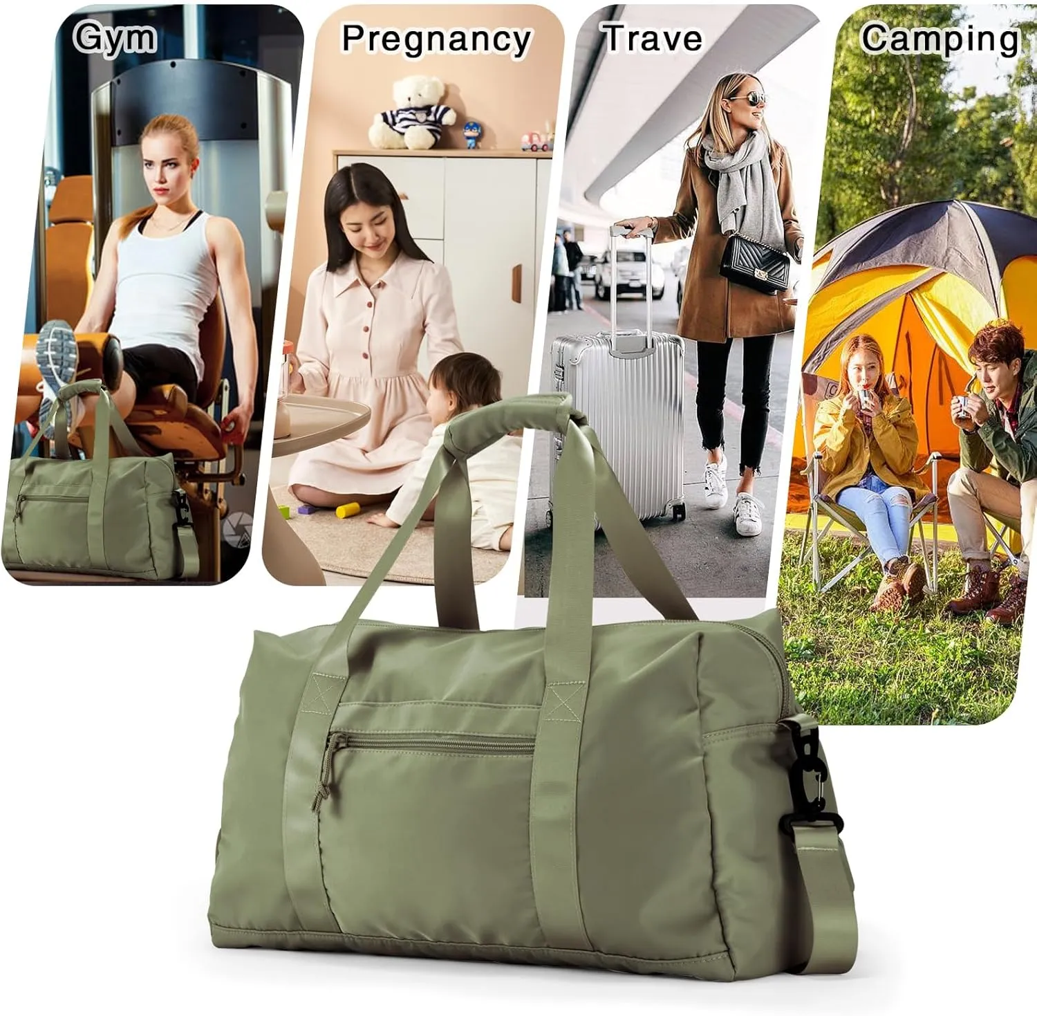 Travel Duffle Bag,Sport Gym Bag for Men And Women with Wet Pocket,Weekender Bag Carry On Tote Bags for Airplane