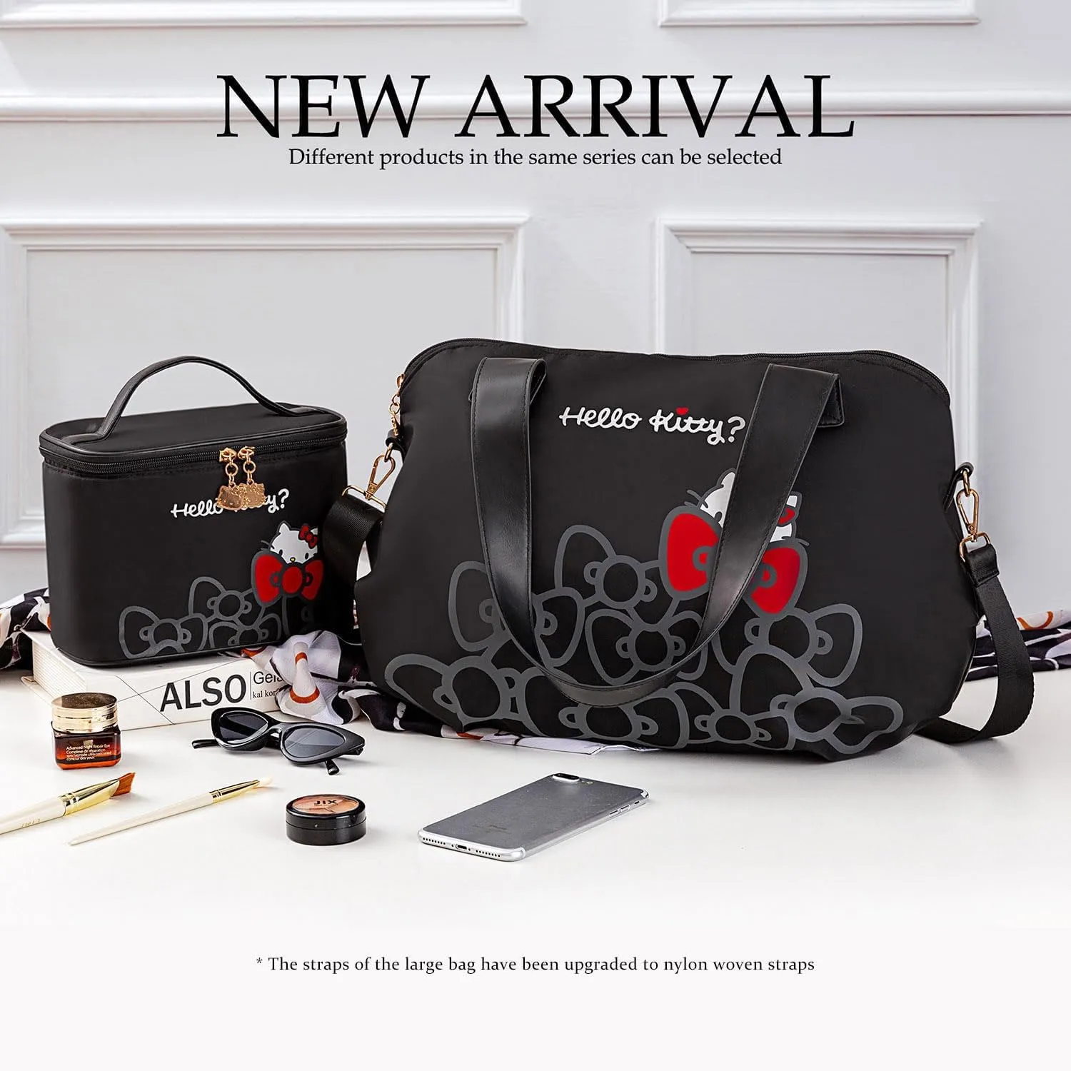 Travel Tote Bags with Zipper Weekender Overnight Bag Lightweight for Women Carry on Duffel Bag Trolley Sleeve Gym Work