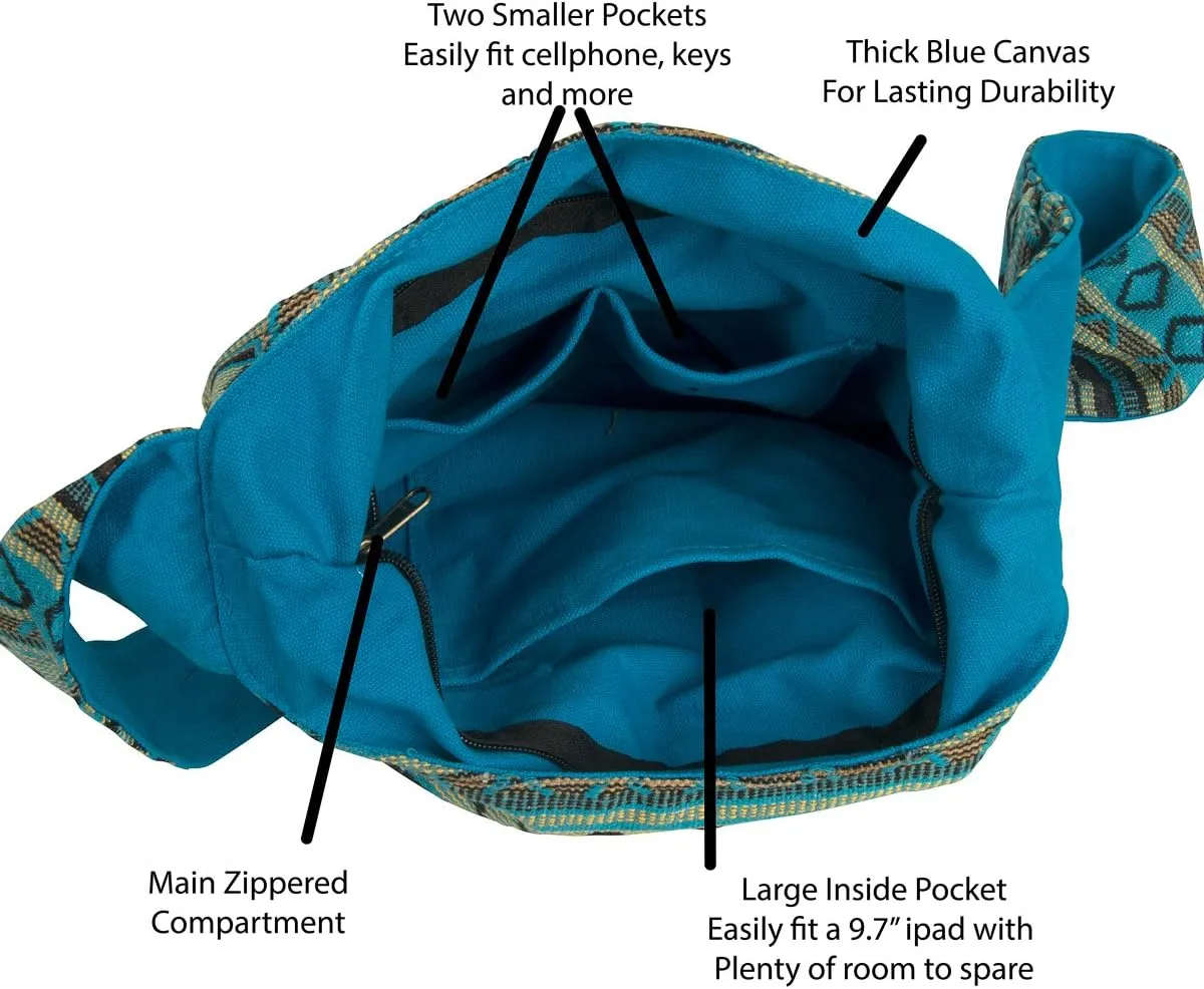 Tribe Azure Fair Trade Cross-Body Bags