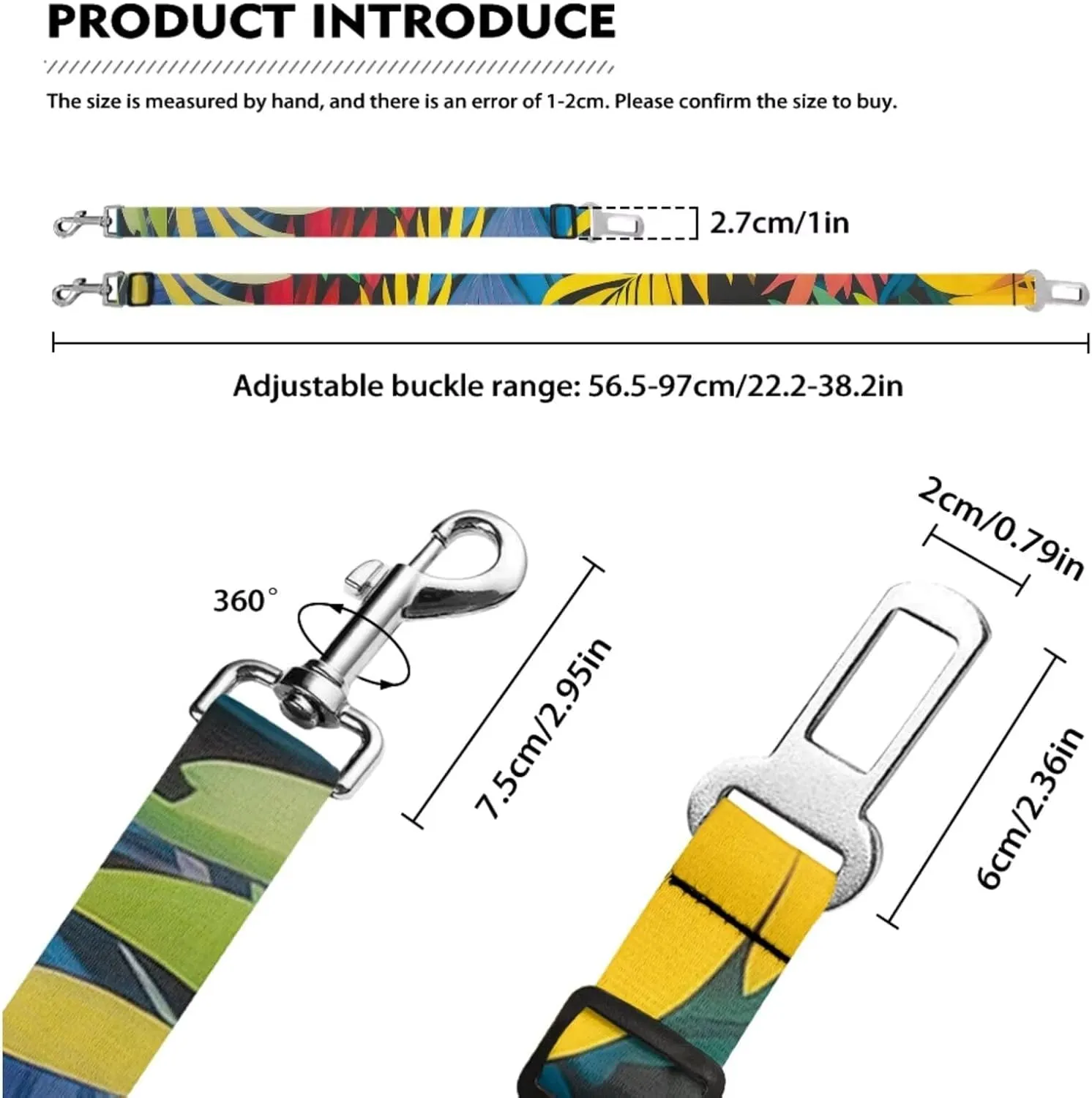Tropical Pet Bag Cats and Dog Travel Portable Diagonal Shoulder Bag, Adjustable Pet Doggy Kitty Safety Leash Car Vehicle Seat Belt,Comfortable Dogs Bibs Scarf Reversible Bandana(Set of 3)