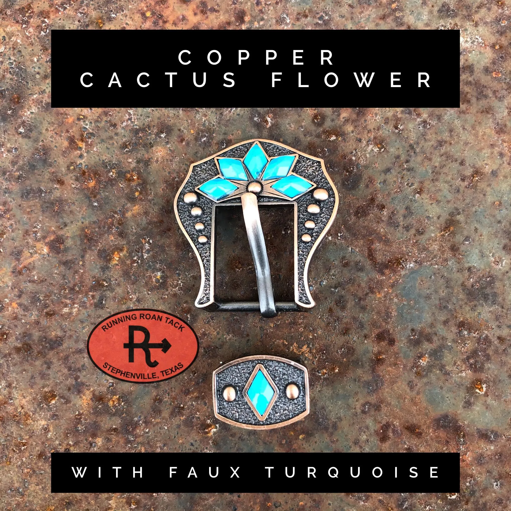 Turquoise Brown Croc Mini Saddle Bag with Your Choice of Buckle and Fringe for Phone, Keys, Roping Powder, etc