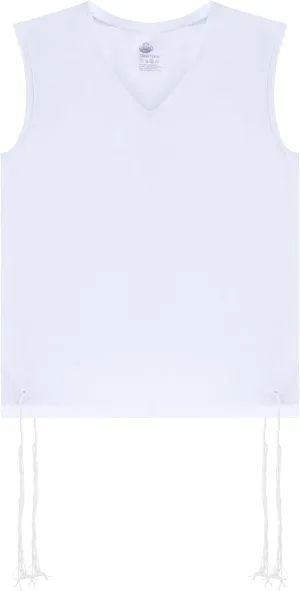 Tzitzit Shirt - Round or V-Neck Tzitzit for Boys Undershirt - Talit Katan