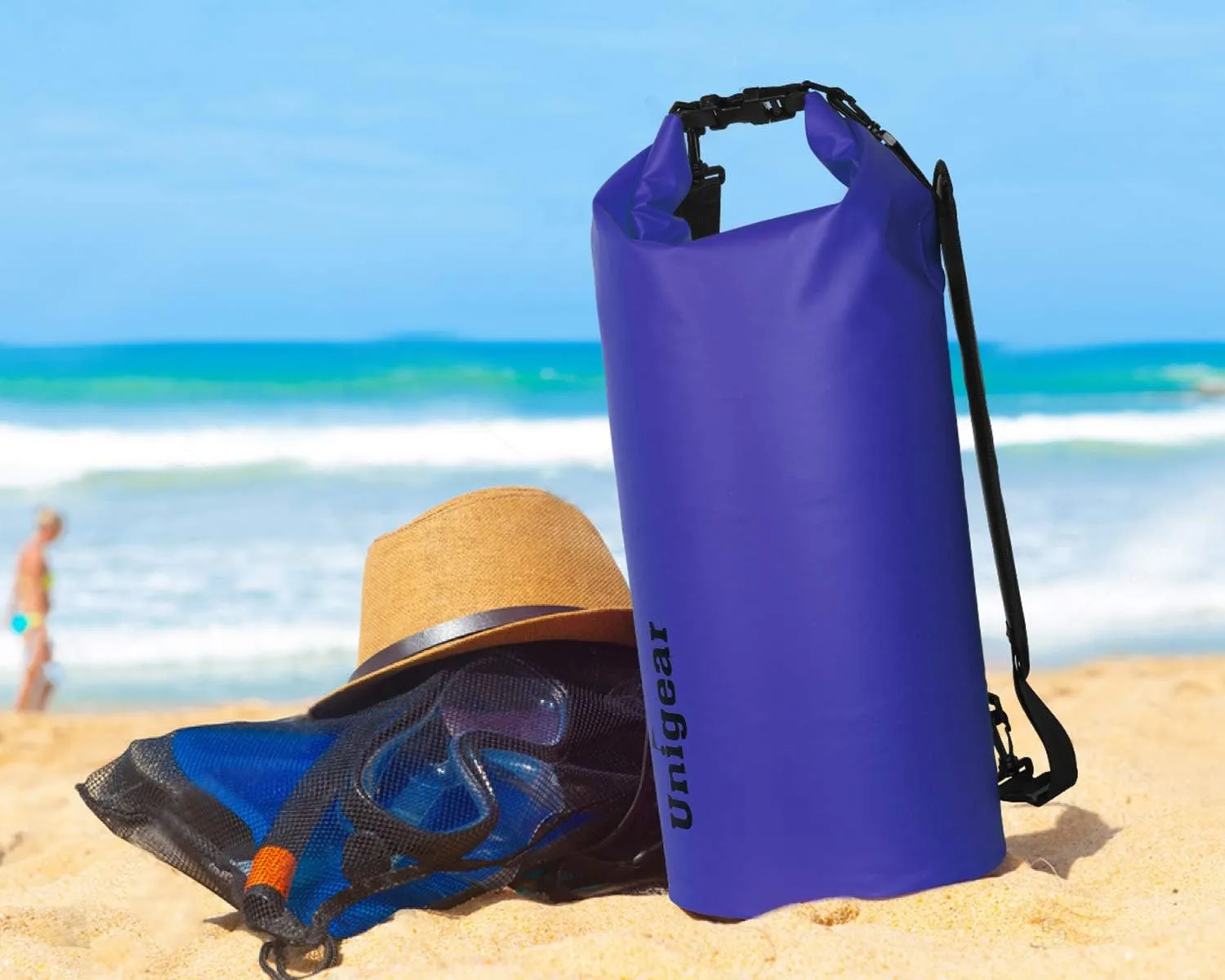 Unigear Dry Bag Waterproof, 2L/5L/10L/20L/30L/40L Floating and Lightweight Bags for Kayaking, Boating, Fishing, Swimming and Camping with Waterproof Phone Case