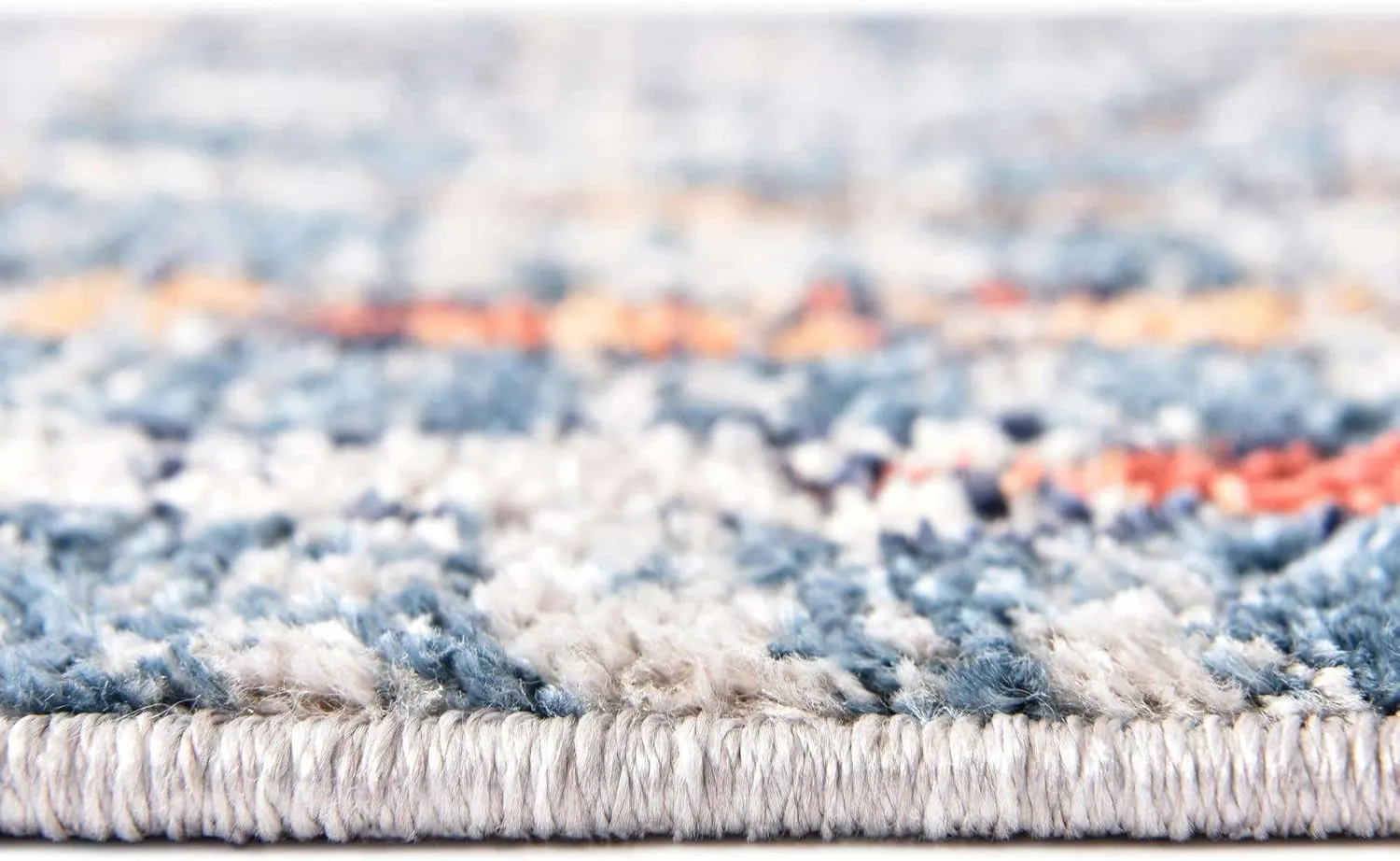 Unique Loom Aramis Collection Area Rug - Aras (2' x 3' 1" Rectangle, Blue/ Ivory)