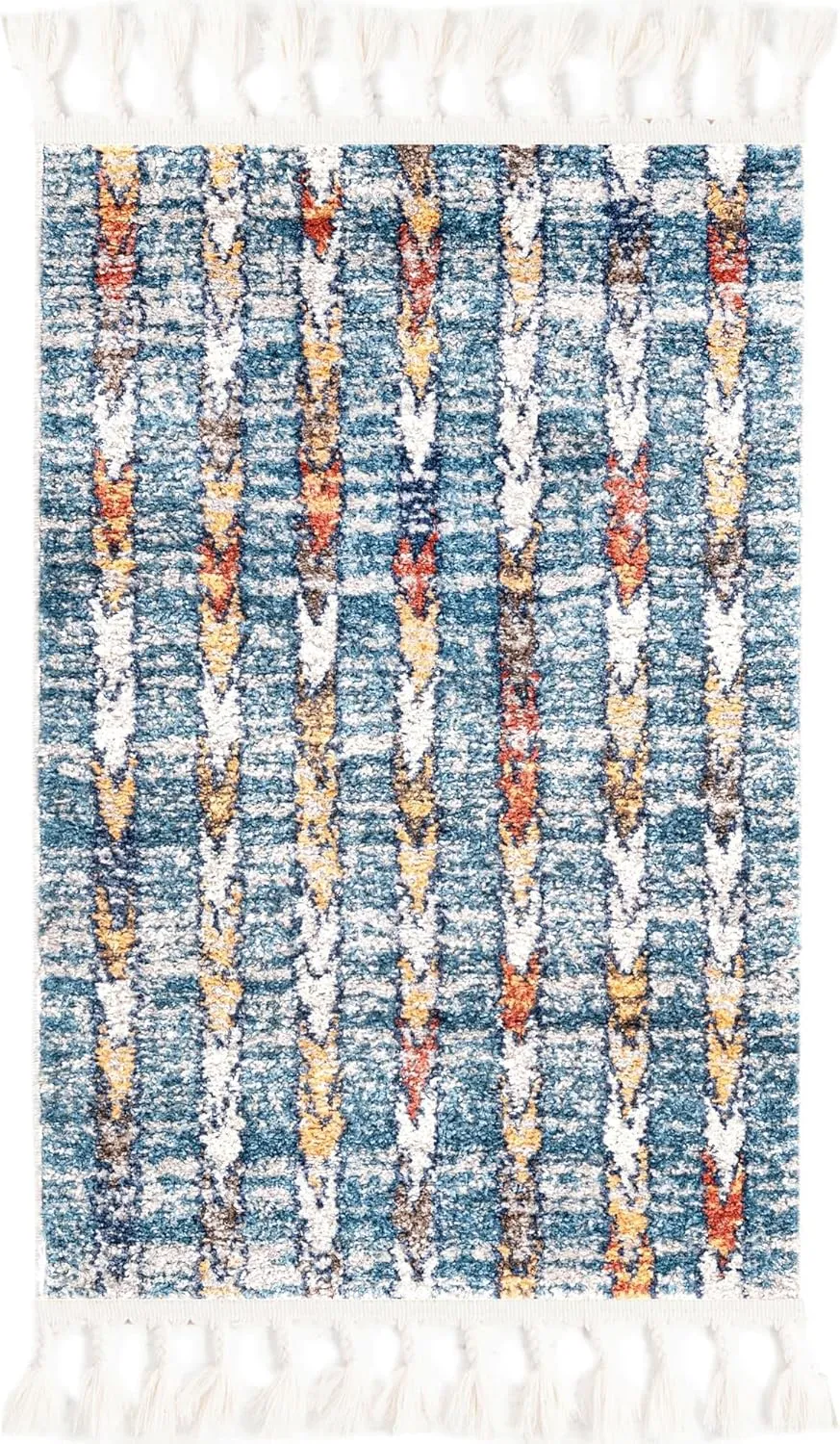 Unique Loom Aramis Collection Area Rug - Aras (2' x 3' 1" Rectangle, Blue/ Ivory)