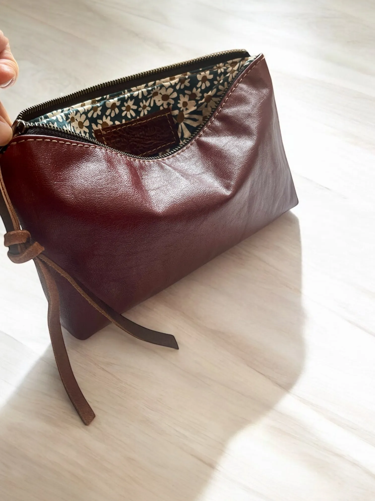 Upcycled Burgundy Pouch