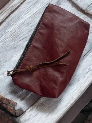 Upcycled Burgundy Pouch