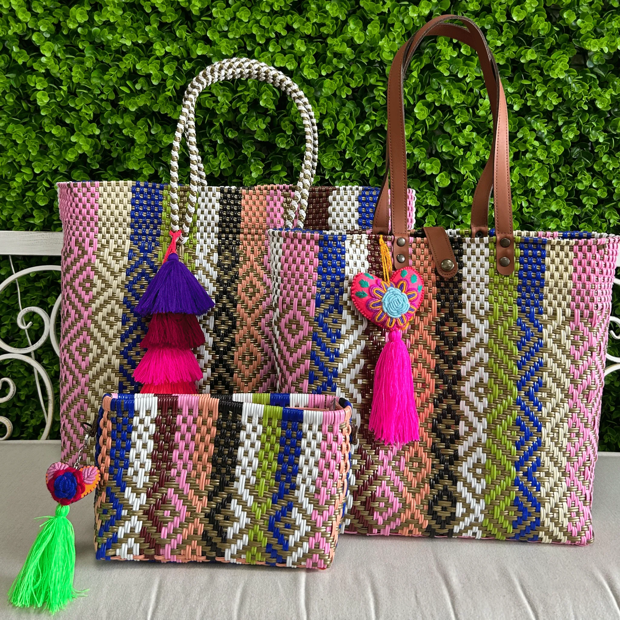 Upcycled Handwoven Handbags - Amanda BUNDLE