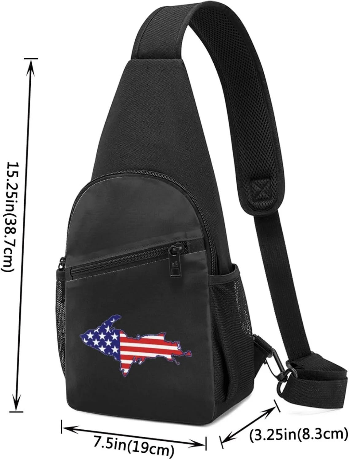 Upper Peninsula of Michigan Chest Pack Leisure Shoulder Crossbody Chest Bag