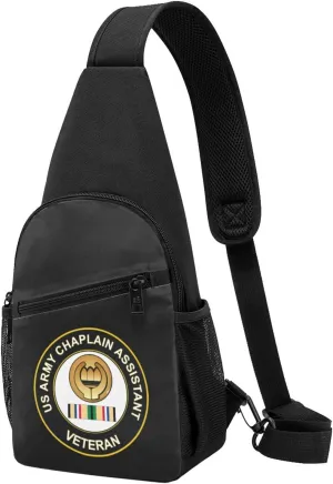 US Army Chaplain Assistant Gulf War Veteran Chest Pack Leisure Shoulder Crossbody Chest Bag