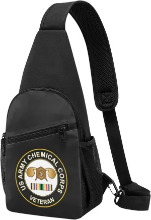 US Army Chemical Corps Gulf War Veteran Chest Pack Leisure Shoulder Crossbody Chest Bag