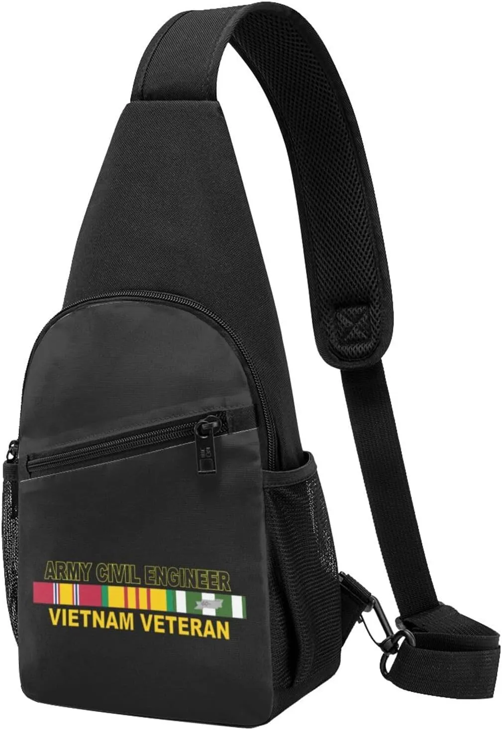 US Army Civil Engineer Vietnam Veteran Chest Pack Leisure Shoulder Crossbody Chest Bag