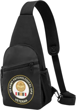 US Army Psychological Operations Iraq Veteran Chest Pack Leisure Shoulder Crossbody Chest Bag