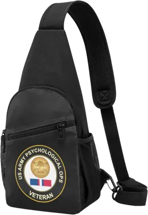 US Army Psychological Operations Kosovo Veteran Chest Pack Leisure Shoulder Crossbody Chest Bag