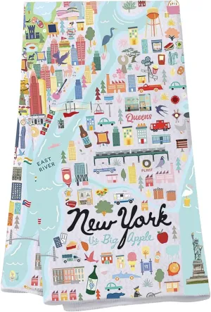 VAMSII New York Souvenir Gift New York Landmarks Kitchen Towel New York Travel Vacation Gift New York Housewarming Gift (NewYorkTowel)