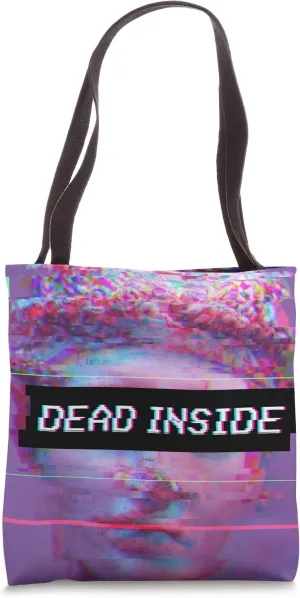 Vaporwave David Statue Sad Aesthetic Art Dead Inside Tote Bag