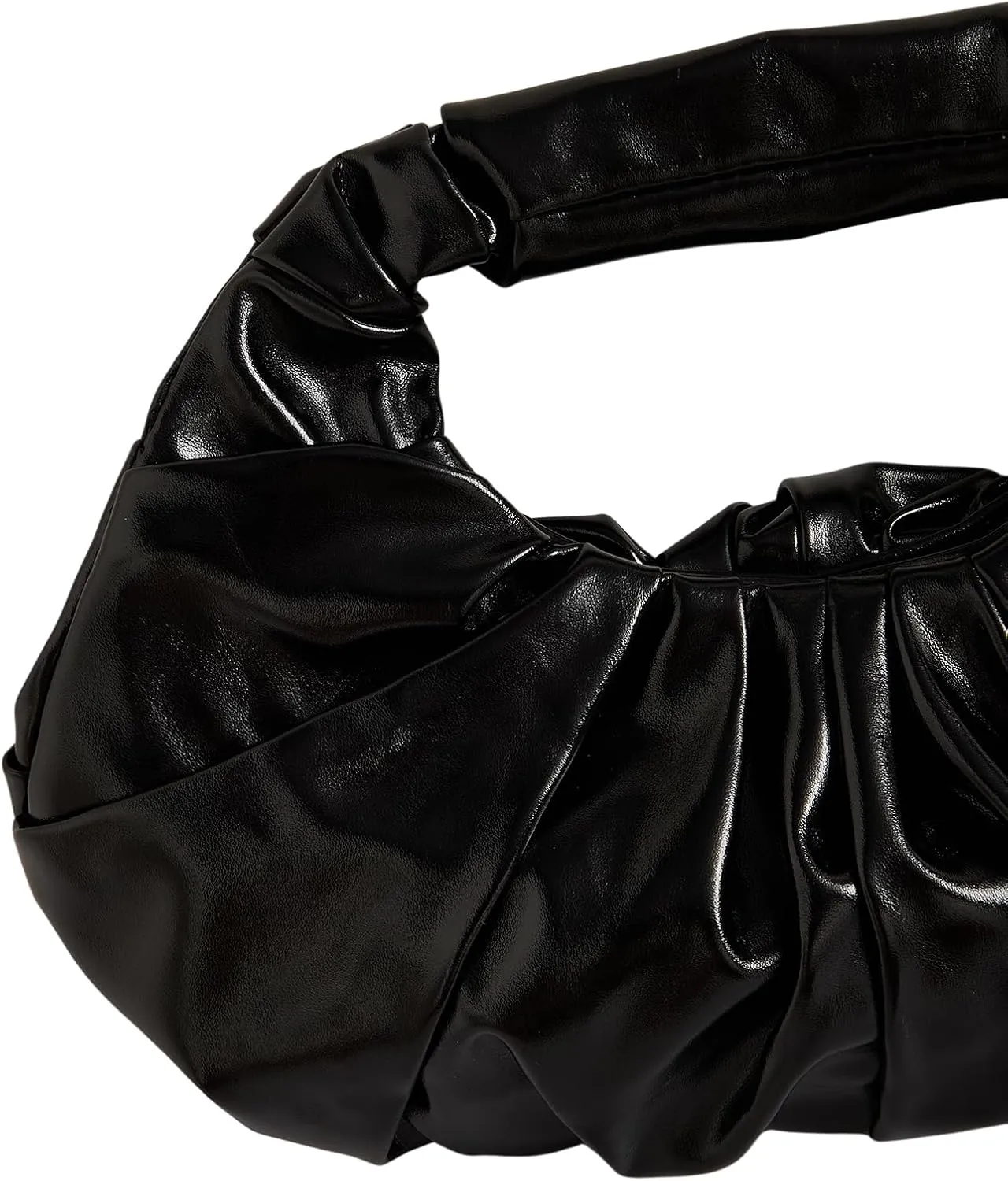 Verdusa Women's Metallic Ruched Bags PU Leather Evening Clutch Handbags