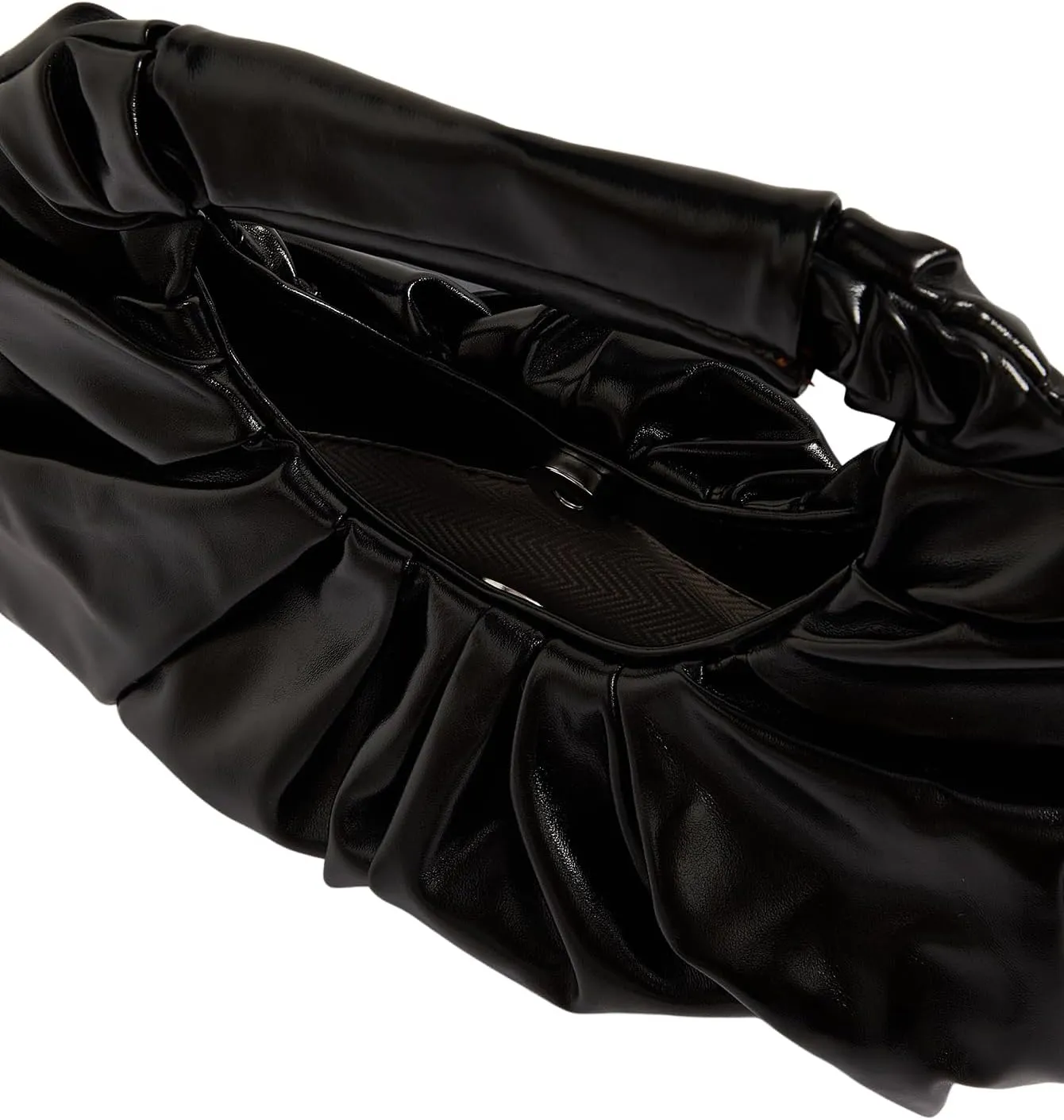 Verdusa Women's Metallic Ruched Bags PU Leather Evening Clutch Handbags