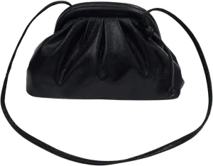 Verdusa Women's Metallic Ruched Clutch Handbags Crossbody Bag Shiny Evening Purse
