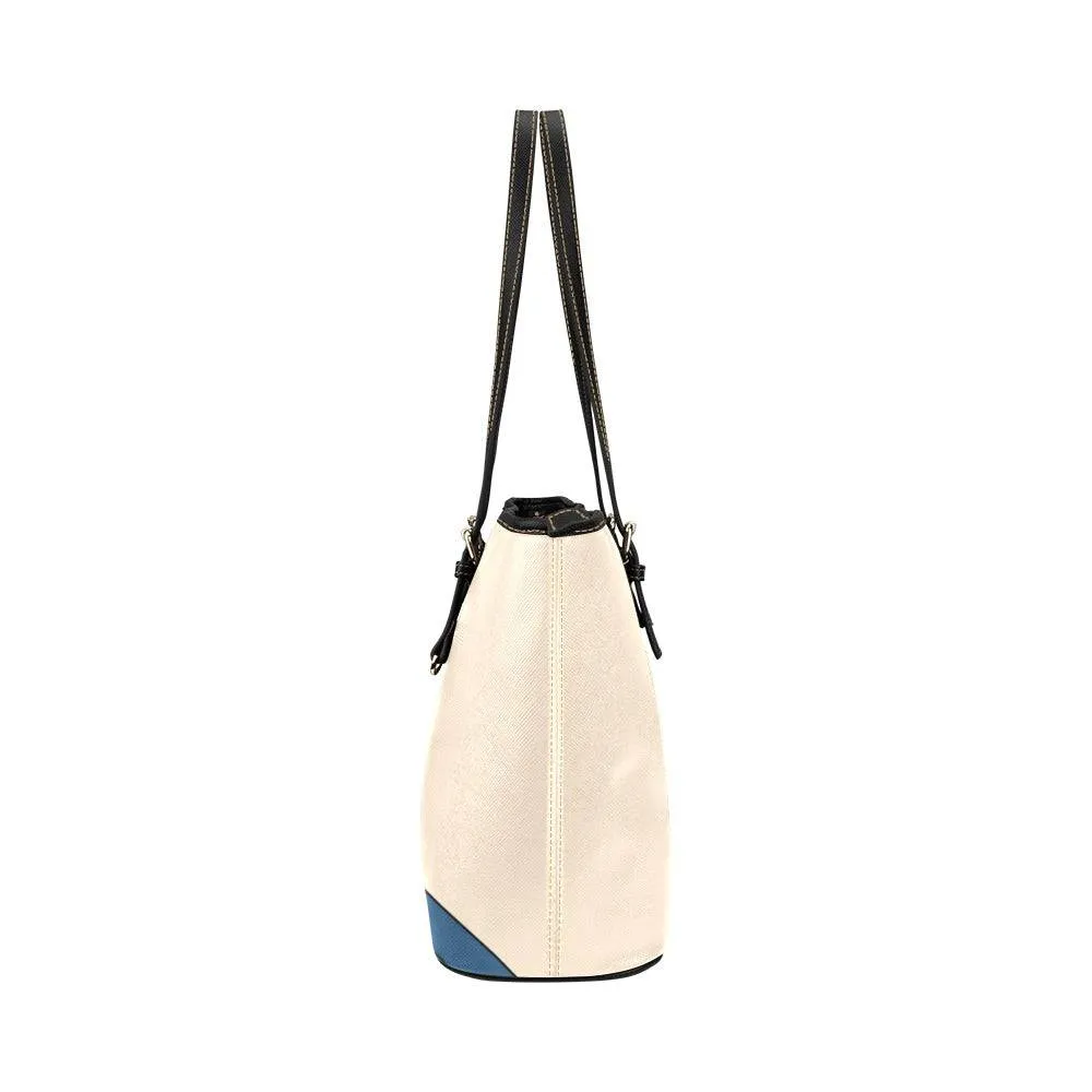 Vintage 1970s Retro Rainbow | Leather Tote Bag