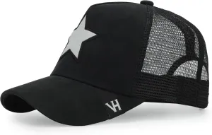 Vintage Havana Black Trucker Hats Women | Mesh Adjustable Snapback Hat | Men & Women Trendy Fashion Baseball Cap