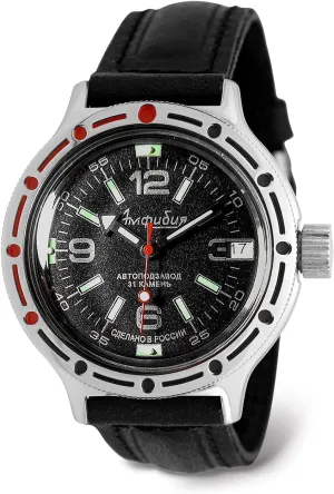 VOSTOK | Classic Amphibian Automatic Self-Winding Russian Diver Wrist Watch | WR 200 m |Fashion | Business | Casual Men's Watches | Model 420640