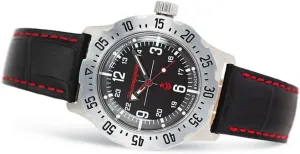 Vostok | Komandirskie K-35 Automatic Self-Winding Russian Military Wrist Watch | WR 100 m | Model 350515 Leather Band B®