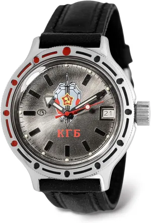 VOSTOK | Men's KGB USSR State Security Committee Amphibian Automatic Self-Winding Russian Diver Watch | WR 200 m | Fashion | Business | Casual Men's Watches | Model 420892