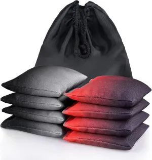 Weather Resistant Cornhole Bags, Gradient Corn Hole Bags Set of 8, Cornhole Bean Bags, Modified Size Cornhole Bags for Tossing Game, Includes Tote Bag