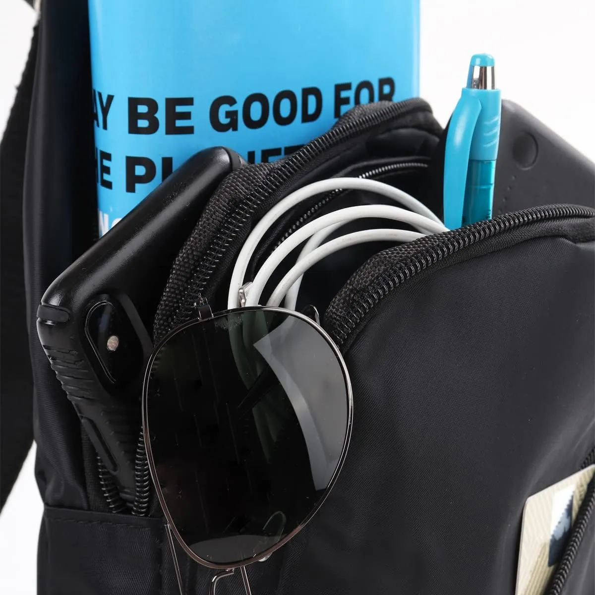 WESTEND Crossbody Nylon Sling Bag Daypack with Adjustable Strap-Small Travel Bag