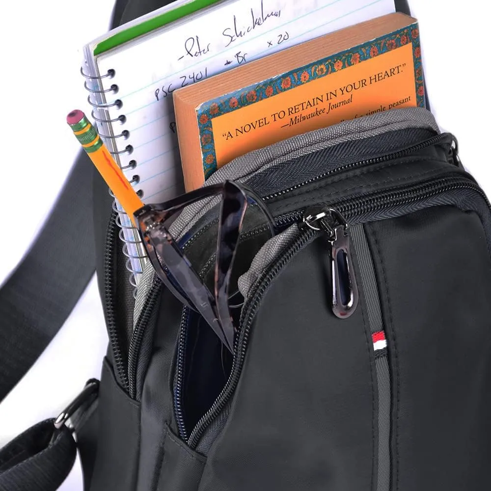 WESTEND Crossbody Nylon Sling Bag Daypack with Adjustable Strap-Small Travel Bag